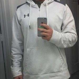 White Under Armour 1/4 Zip Hoodie